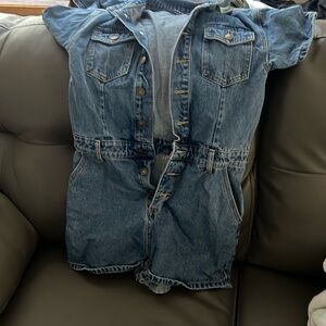 Lioness Jean short sleeve jumpsuit